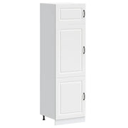 Mobile da cucina Kalmar 60 x 57 x 207 cm ampio e pratico spazio contenitivo piedini regolabili design moderno legno composito bianco 02_0050032
