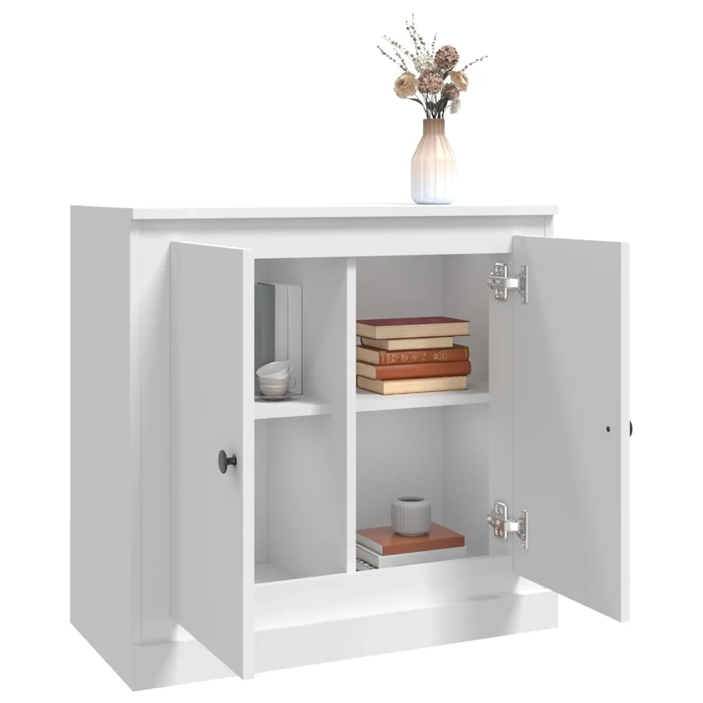 Credenza Bianca 70x35,5x67,5 cm in Legno Multistrato 816184