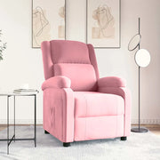 Divano Sedia-Poltrona Reclinabile Rosa in Velluto 620890