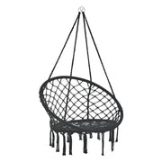 Seduta amaca rotonda sedia sospesa diametro seduta 60 cm nero 03_0006062