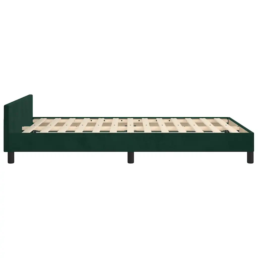 Giroletto senza Materasso Verde Scuro 120x200 cm in Velluto