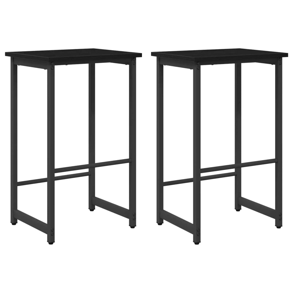 Sgabello da bar 2 pcs Rovere Nero 40 x 32 x 74 cm 8006194