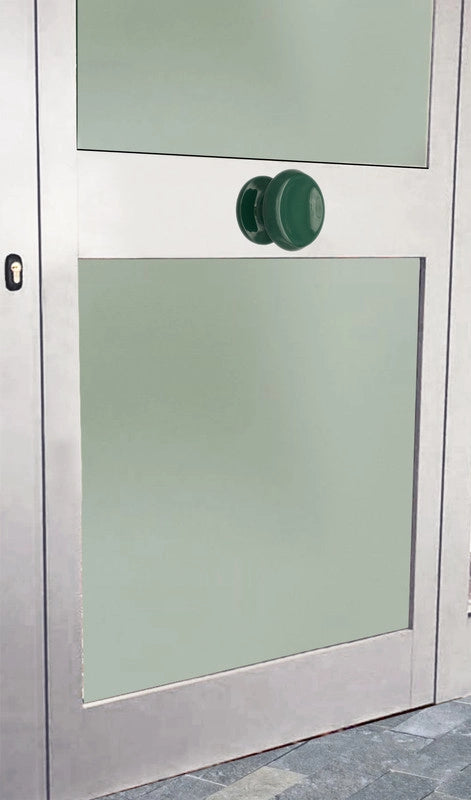 Pomolo fisso per porta SAGUATTI 866/80SB in alluminio verde lucido