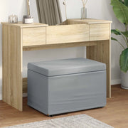 Pouf Grigio chiaro Tessuto e Legno Ingegnerizzato 876758