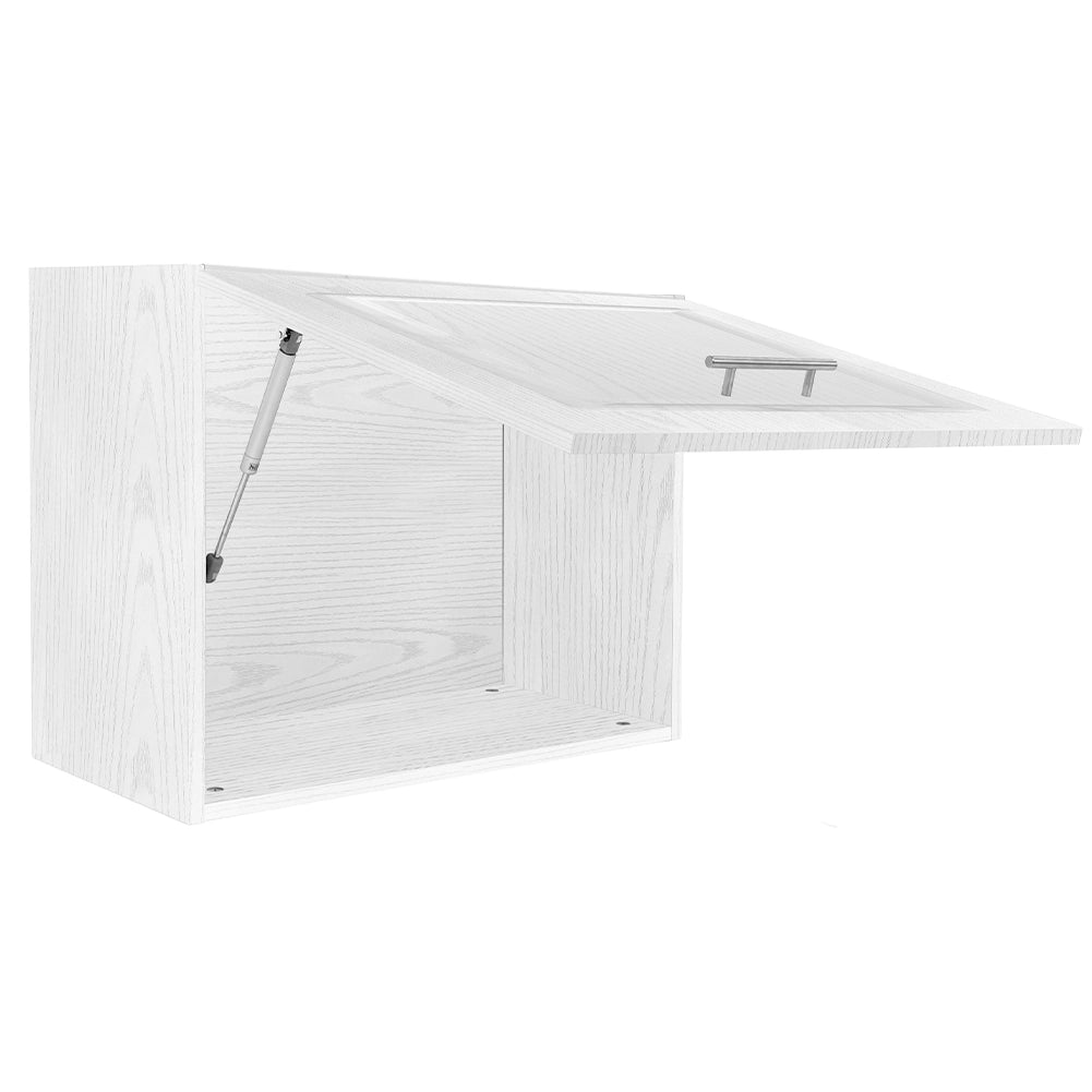 Mobile Cucina Pensile 1 Anta Ribaltabile Legno Bianco Frass. Classico 60x32 H49cm