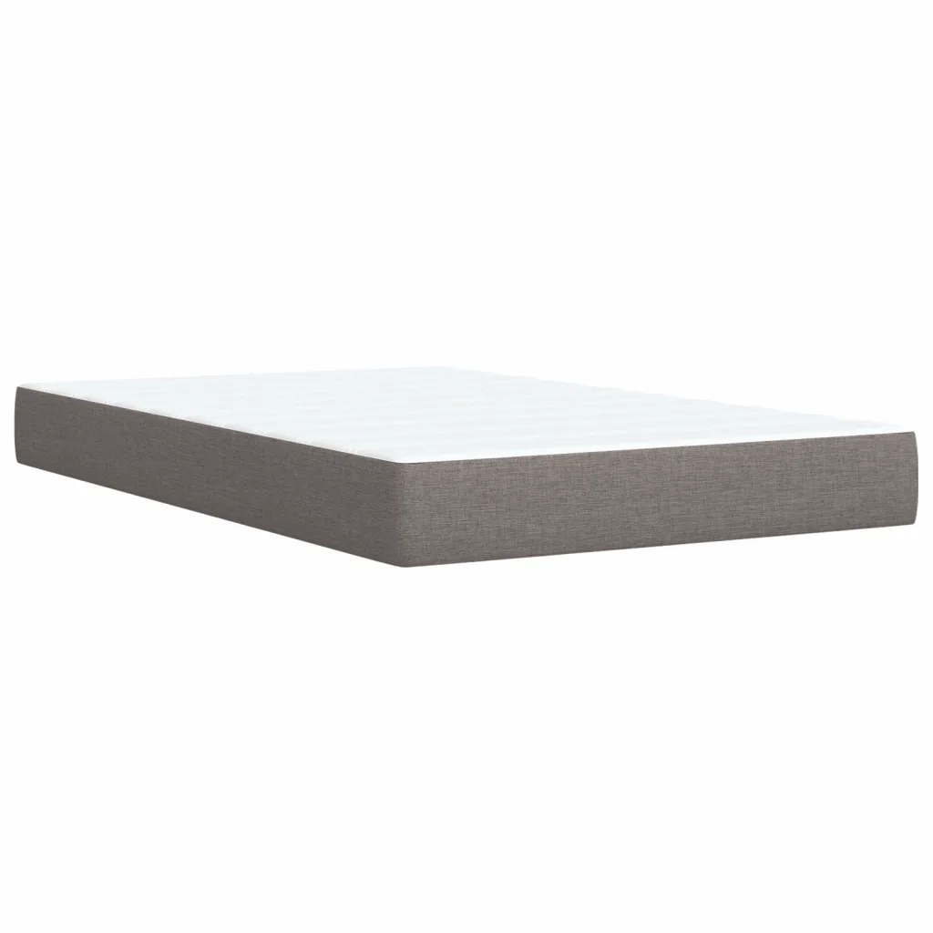 Giroletto a Molle con Materasso Tortora 120x190 cm in Tessuto