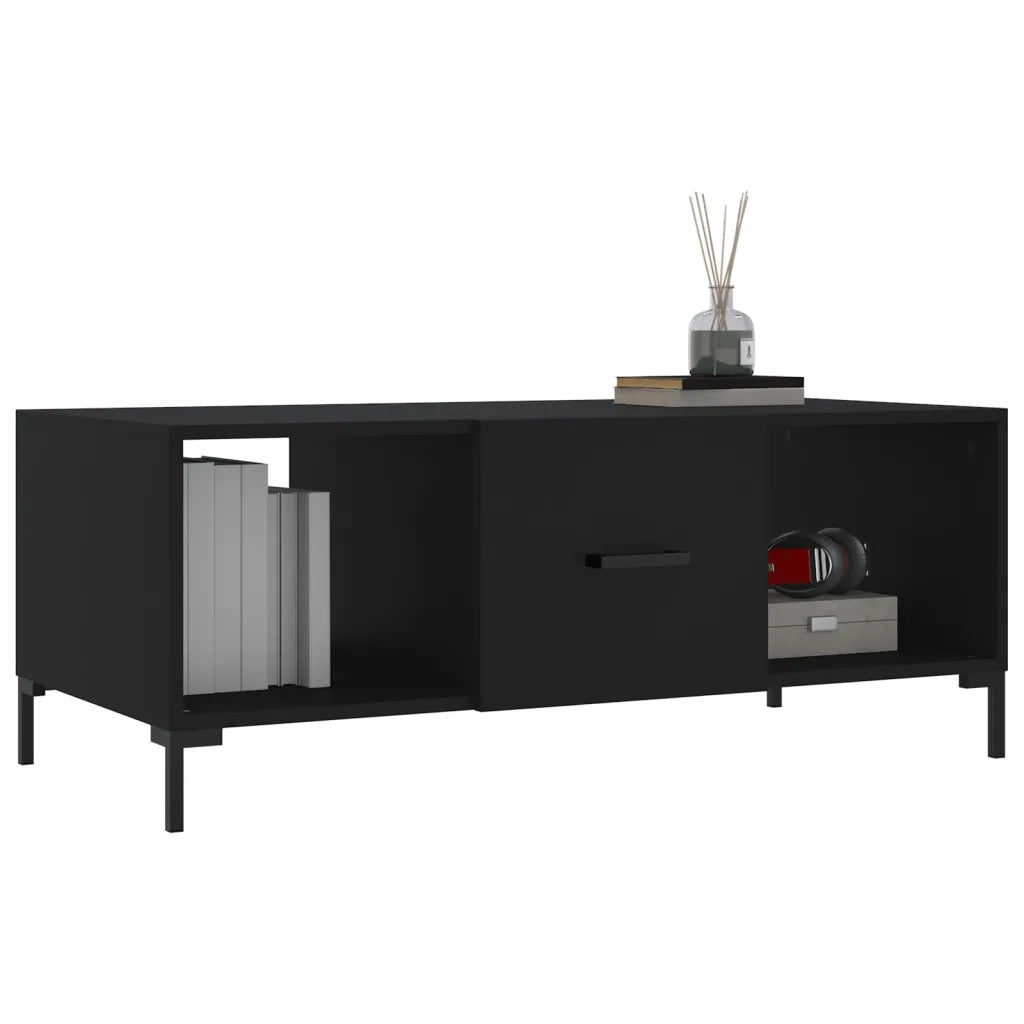 Tavolino da salotto | Tavolino da caff¨¨ | Tavolino da Soggiorno Nero 102x50x40 cm in Legno Multistrato