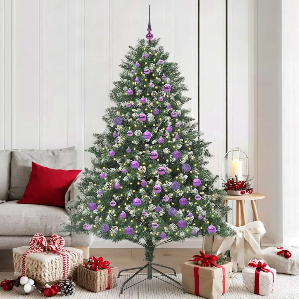 Albero di Natale artificiale con 300 LED Verde 180 cm 3395239