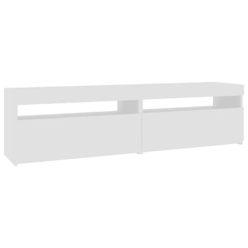 Mobili Porta TV con Luci LED 2 pz Bianco 75x35x40 cm 804392