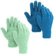 Set di guanti di pulizia 2 pezzi - Guanti di microfibra per la pulizia - Guanti di pulizia per uso domestico - Antiscivolo - Soffici - Resistenti alle abrasioni