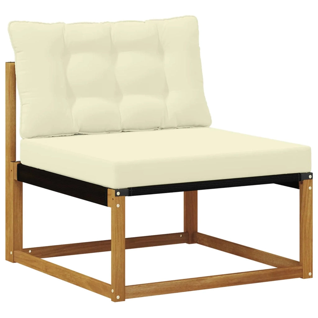 Set di divani da esterno-Sofa da giardino Legno di Acacia Massello e Textilene 135958