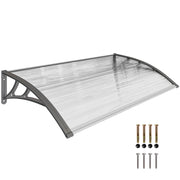 Copertura per Porta ¨C zephmum ¨C Grigio Polycarbonat Aluminium 110x60x18