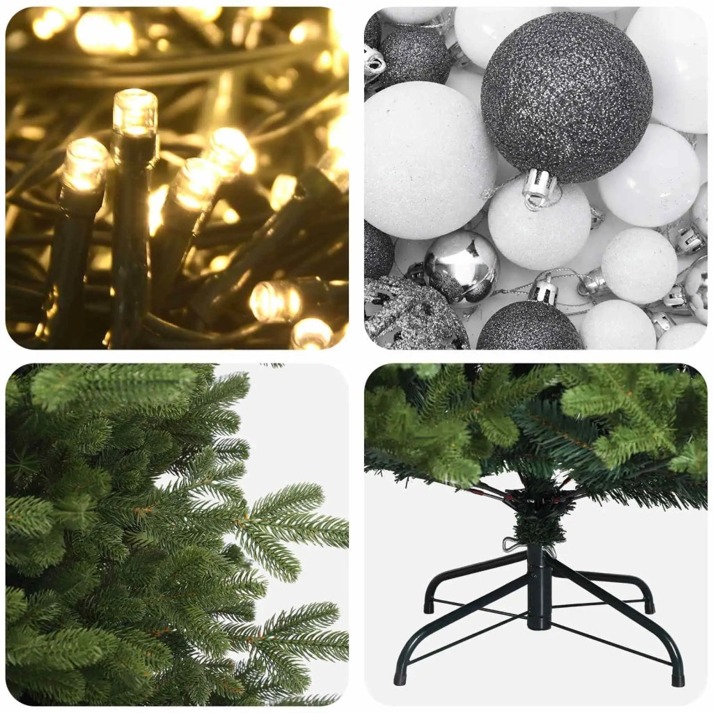 Albero di Natale artificiale con palline 180 cm 300 LED 3467243