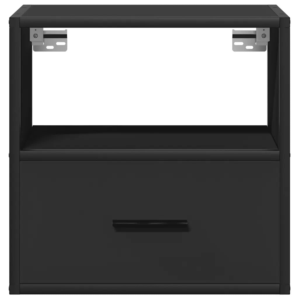 vidaXL Comodini a Muro 2 pz Nero 40x31x39,5 cm