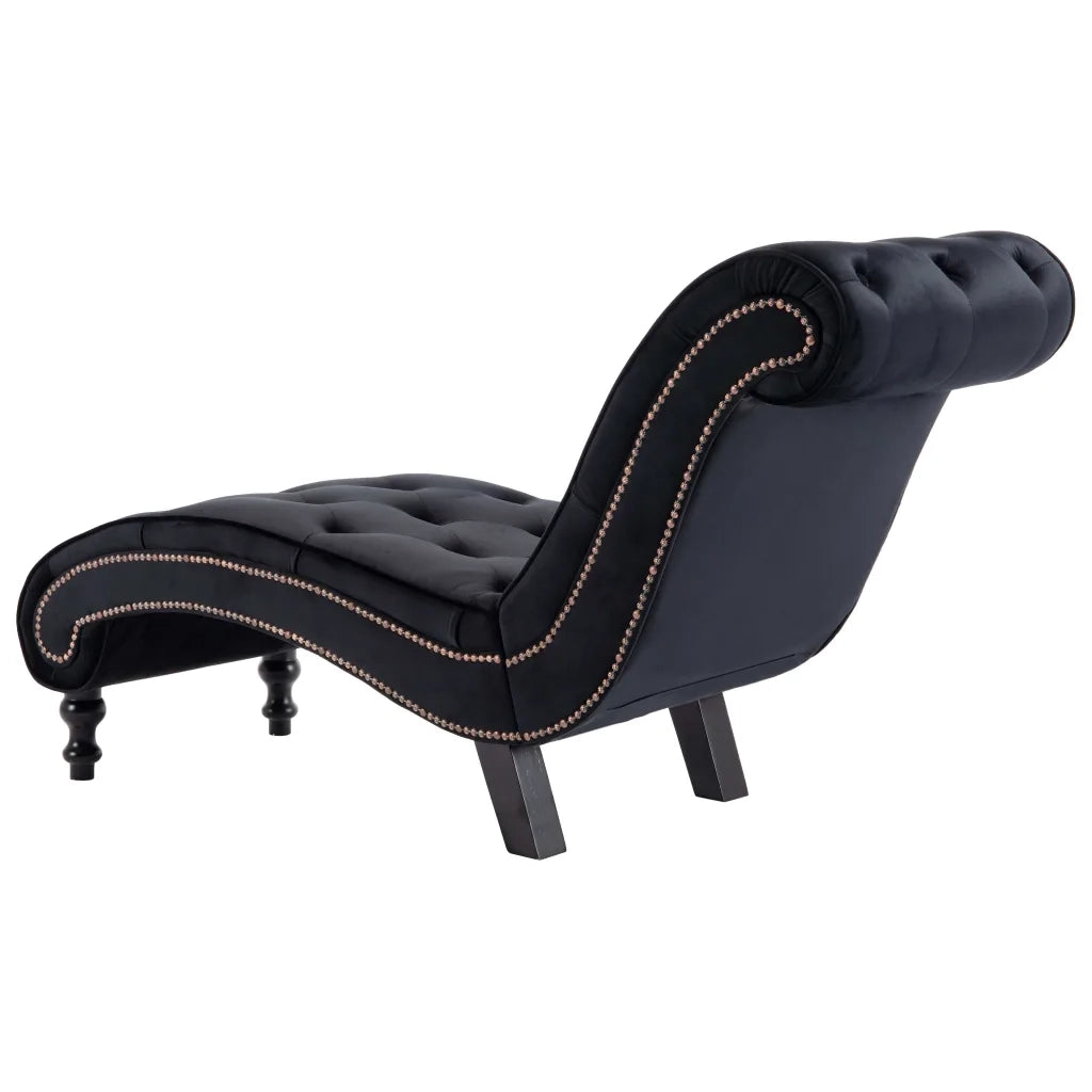 Sedia a Sdraio Nera in Velluto CFW6523854