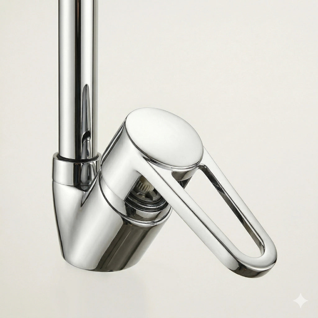 RUBINETTO MISCELATORE CUCINA MONOCOMANDO LAVANDINO COLLO ALTO GIREVOLE 8568