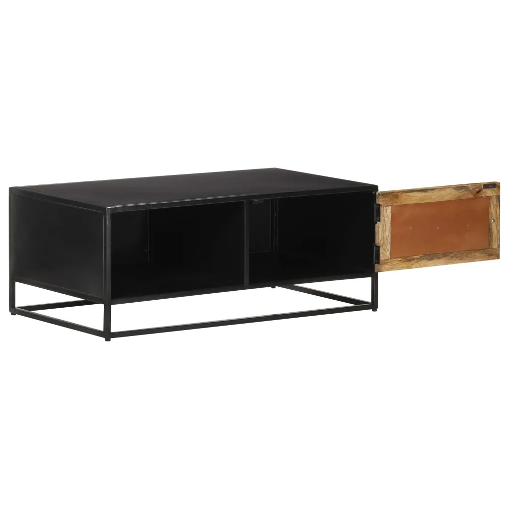 Tavolino da Salotto-Tavolino da soggiorno-Tavolo 90x50x35 cm in Legno di Mango Grezzo