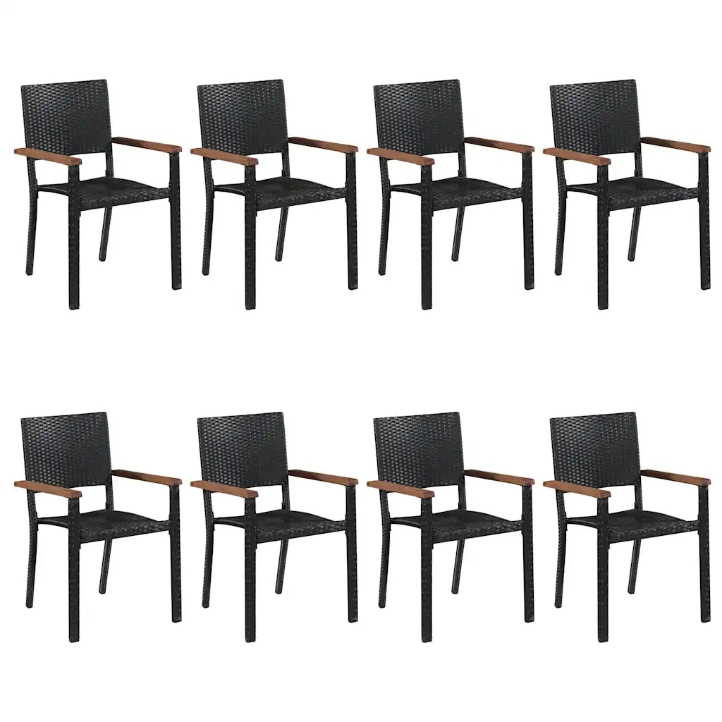 Set da Pranzo da Giardino 9 pz Nero 3067902