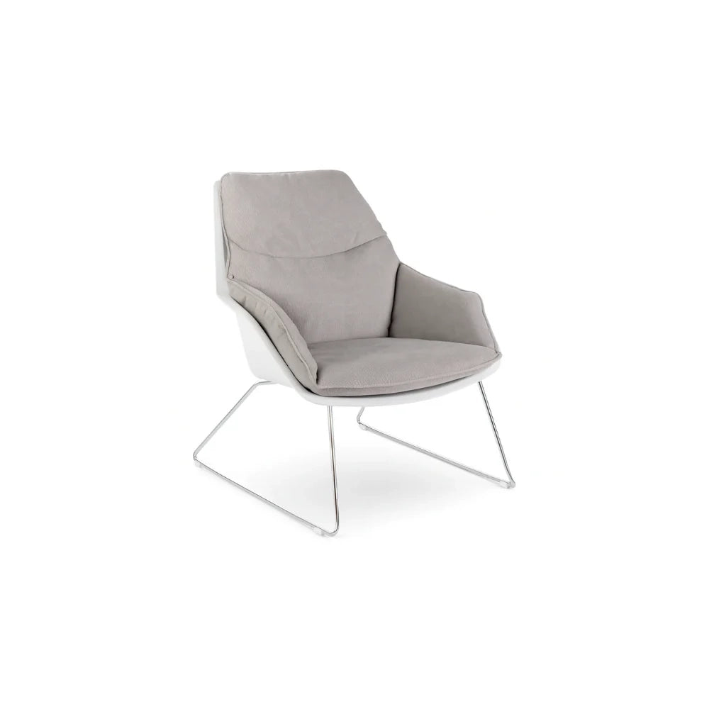 Cocoon, Set di 2 Poltroncine in polipropilene Grigio chiaro (L. P. H. 74 x 85 x 86) | Duzzle