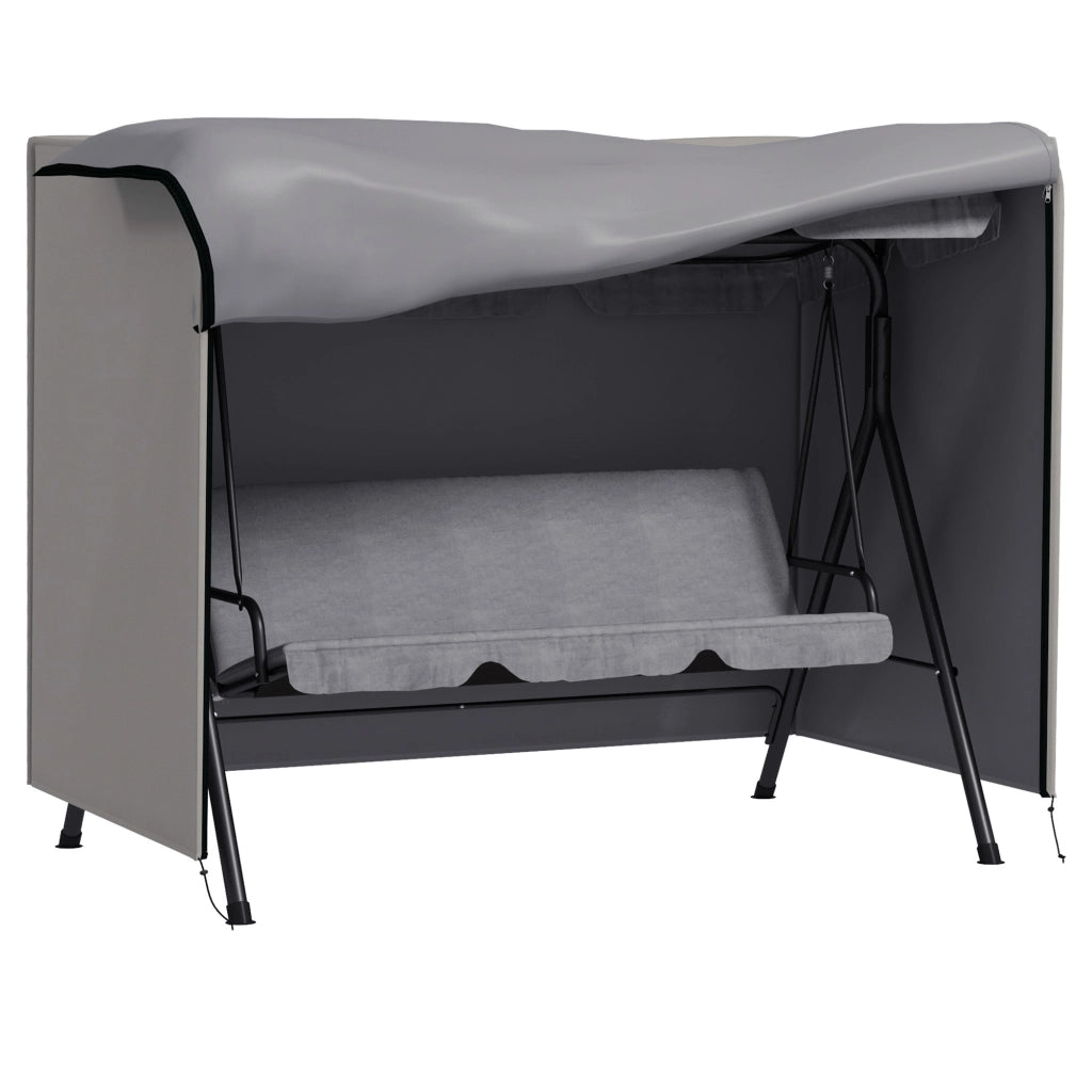 Copertura per Altalena da Giardino ¨C zephmum ¨C Grigio 205x124x164 cm