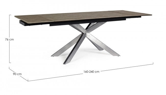 Tavolo Allungabile 160-240x90 cm Arzachel in Ceramica