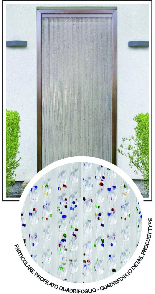 TENDA IN PVC QUADRIFOGLIO cm. 125x230 col. Argento