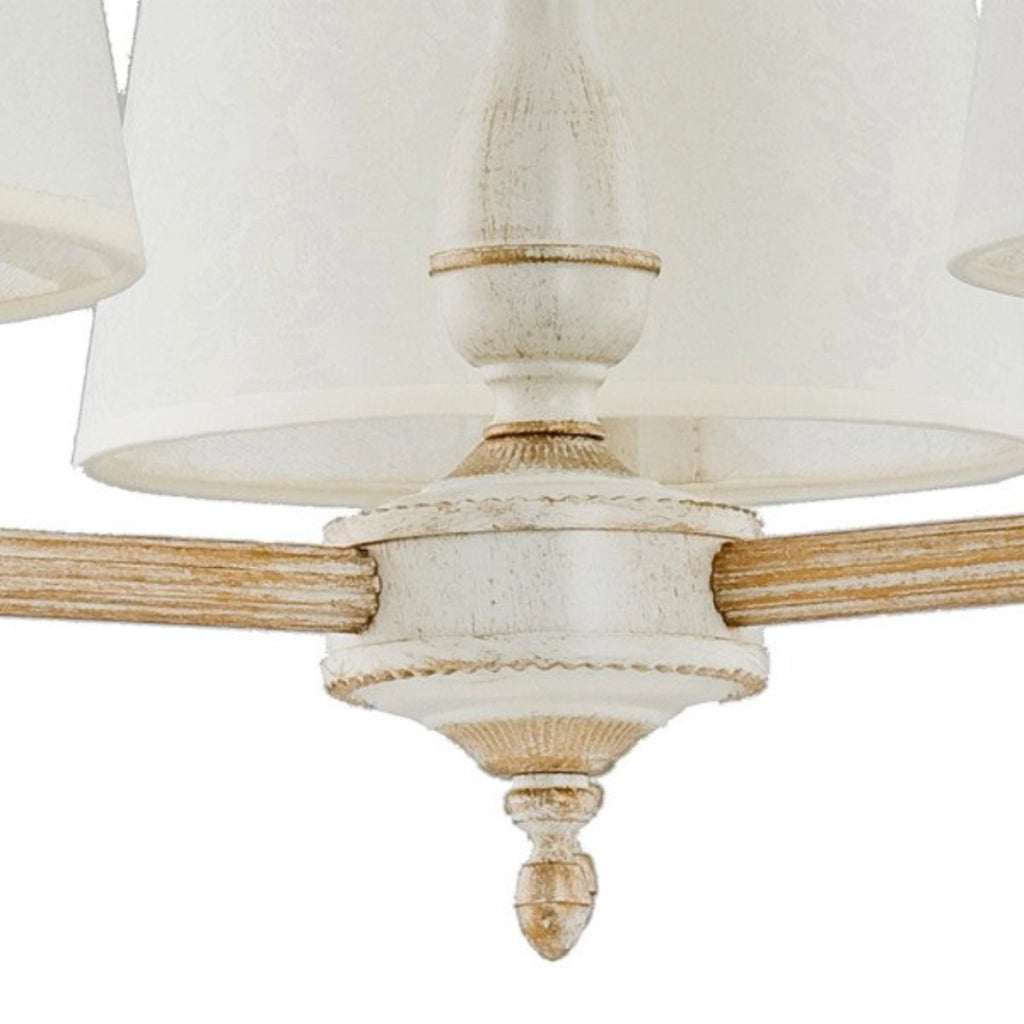 Lampadario sospensione classico Roksana Alfa 3xE14 Ø55 bianco