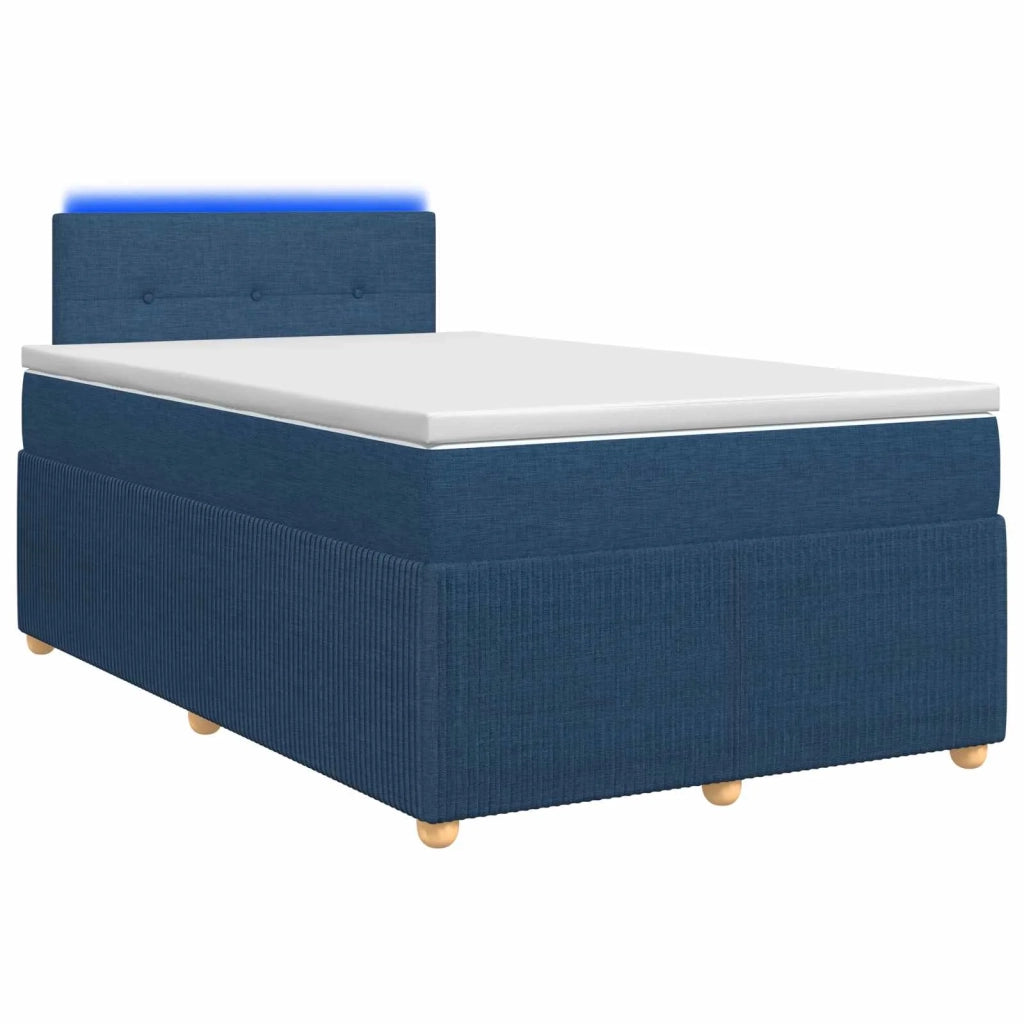 Letto box spring con materasso Blu 120 x 200 cm Tessuto 3452910