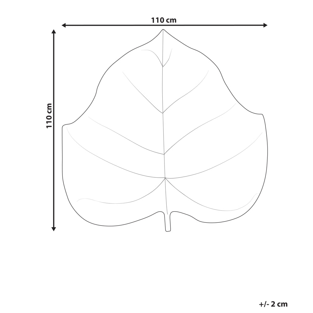 Tappeto per bambini verde chiaro in cotone a forma di foglia trapuntato 110 x 110 cm Accessori per la cameretta dei bambini