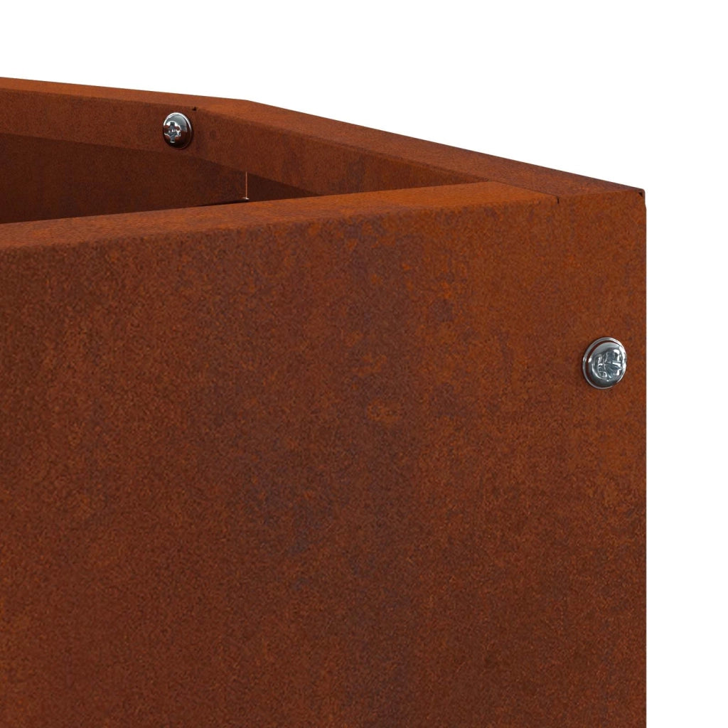 Vaso d'angolo Ruggine 30 x 30 x 35 cm acciaio corten 883660