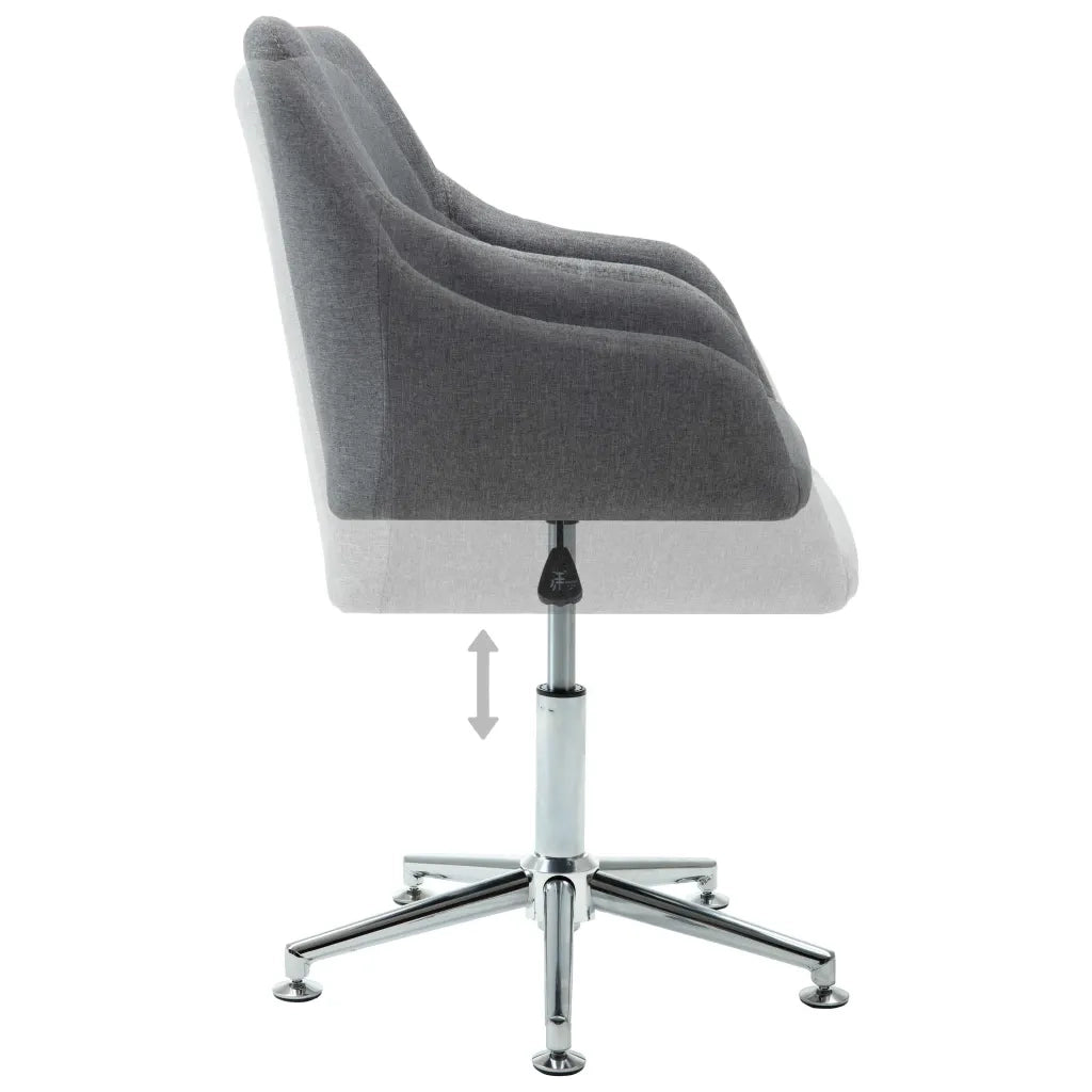 Sedie da Pranzo Girevoli 4 pz Grigio Chiaro in Tessuto cod mxl 7665