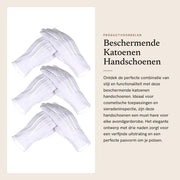Manopole di cotone 3 pezzi - Manopole protettive - Manopole idrauliche - Respiranti e comode - Adatte per cerimonie - Progettate con 3 cuciture eleganti - Manopole per la cura delle mani