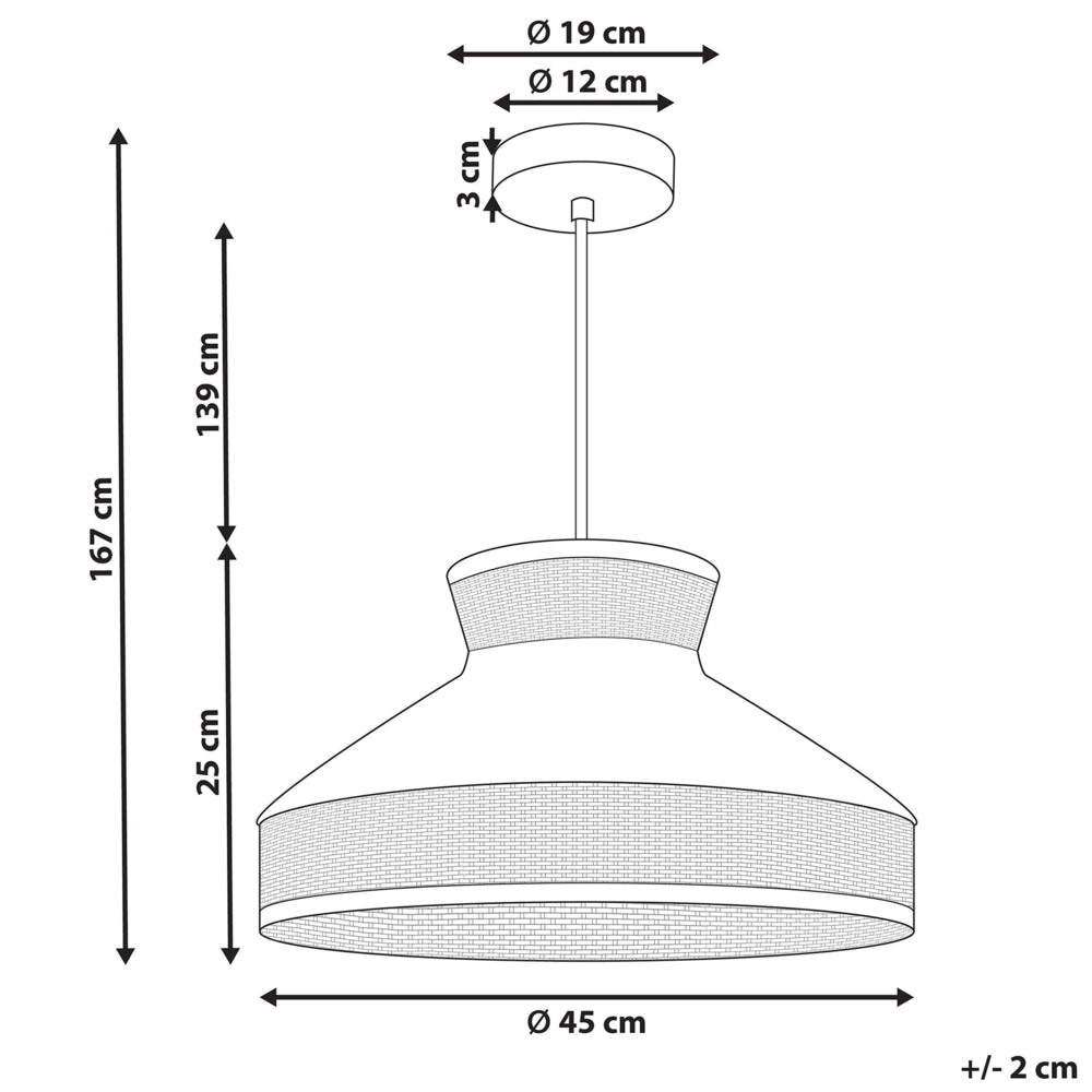 Lampada a sospensione con paralume in rattan naturale beige boho illuminazione
