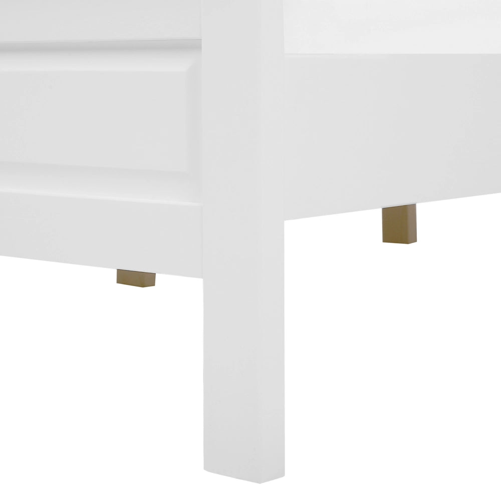 Letto in legno di pino bianco 180 x 200 cm in stile scandinavo