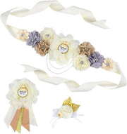 Accessorio per Fotografia - Sash Riem con Badge Set per Madri in Attesa - Ivoor - Accessorio per Maternità