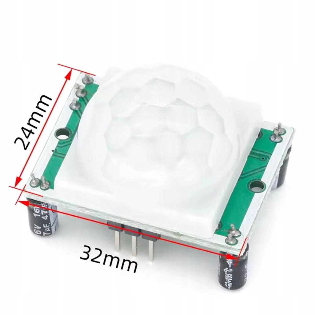Sensore di Movimento PIR HC-SR501 – Rilevatore Infrarossi | 5–20V | Regolazione Sensibilità e Tempo | Portata 7m