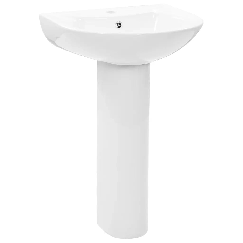 Lavandino a Colonna in Ceramica Bianca 520x440x190 mm CFW5158296