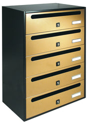 CASSETTA POSTALE ALUBOX CUBO/R 5 38,5X25X53 ORO- ALUBOX- 1,0 pz