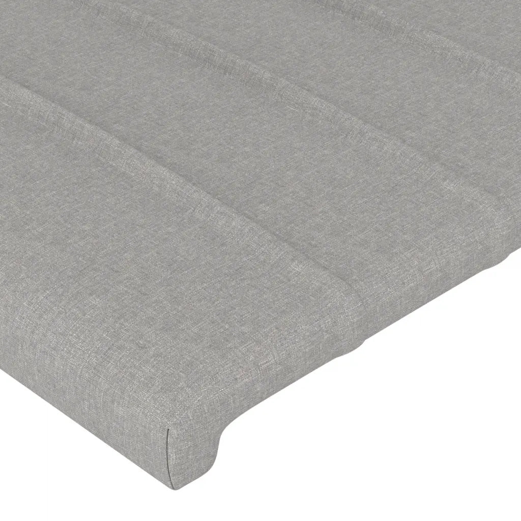 Testiera a LED-Testata con LED Grigio Chiaro 103x16x118/128 cm in Tessuto 959809