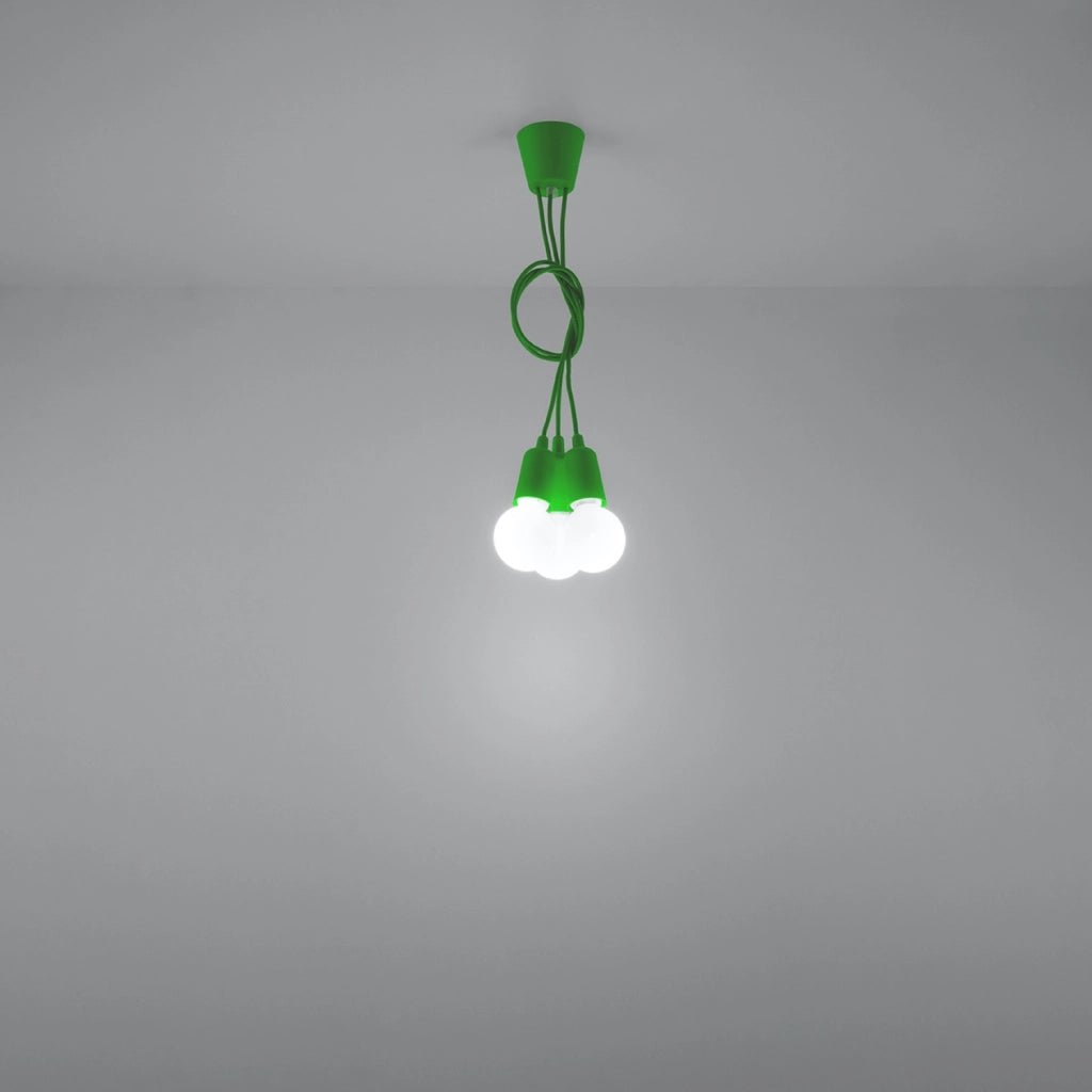 Lampadario Matero 3 luci verde Pure Lume PU.0582 E27