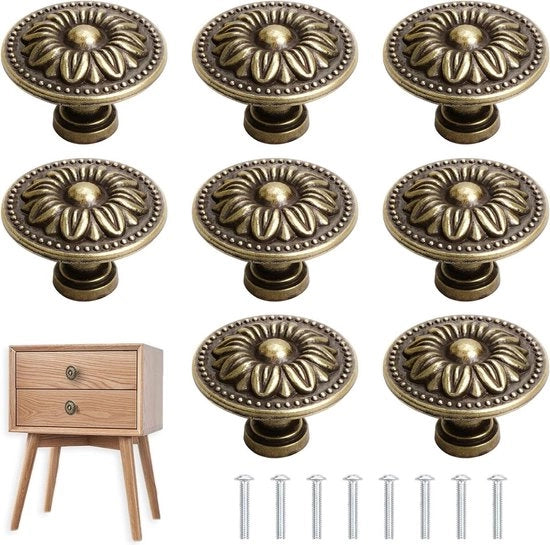 Pomelli in Bronzo per Cassetto - Maniglie per Cassetto in Bronzo - Maniglioni in Bronzo per Cassetto - Hardware per Mobili - 30mm di Diametro
