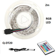 Trade Shop - Striscia Led Rgb Usb 2 Metri Con Telecomando 5050 5v Ip67 Impermeabile Q-dt20 -