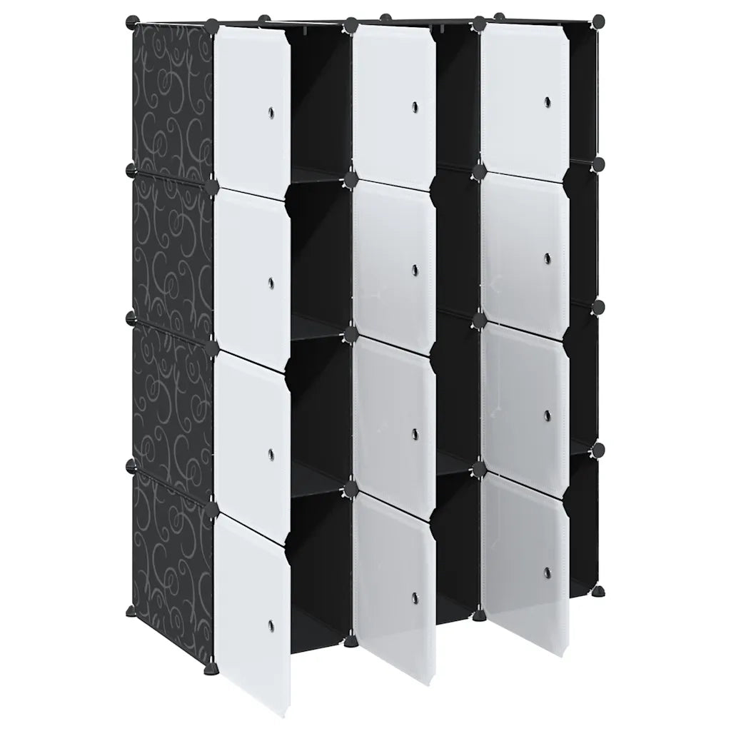 Organizzatore Portaoggetti con 12 Cubi e Aste per Appendere PP CFW1004433