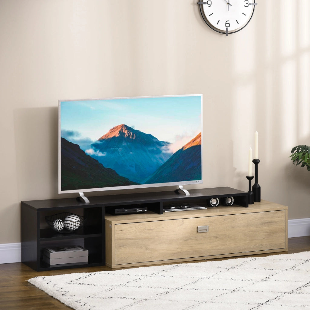 Mobile TV per TV fino a 65 pollici ¨C zephmum ¨C Grigio, Truciolato, 120x30x46 cm