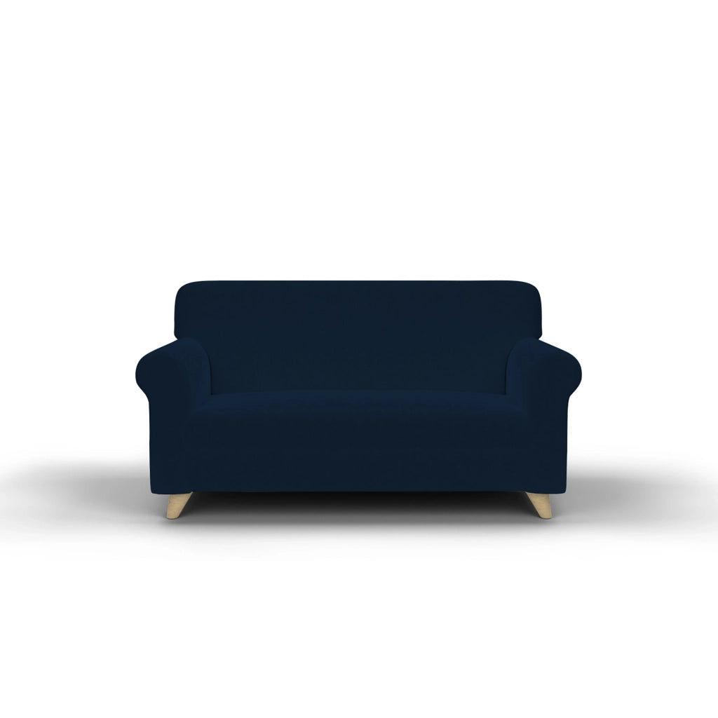 Copridivano Elasticizzato in Tessuto Blu Scuro 1 Posto