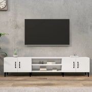 Mobile Porta TV Bianco Lucido 180x31,5x40 cm Legno Multistrato 816266