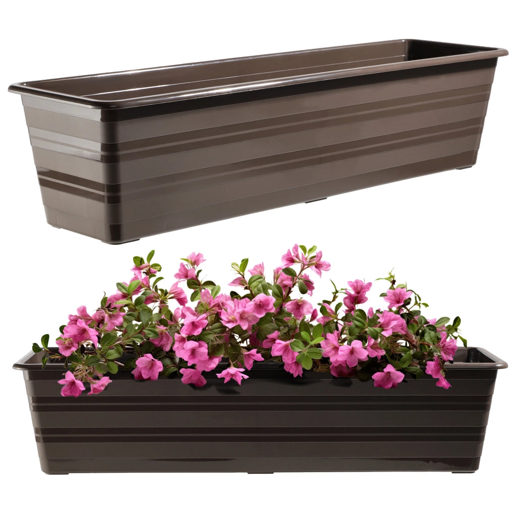 KADAX Vaso da fiori per balcone, grande, 60 cm, confezione da 6 pezzi, supporto per fiori