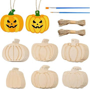Decorazione di Halloween per bambini - set di artigianato in legno con zucca DIY - regali di festa con appendiabiti in legno.