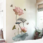 Decorazione di Mura con Fiori di Loto Incantatori per Camera da Letto e Salotto