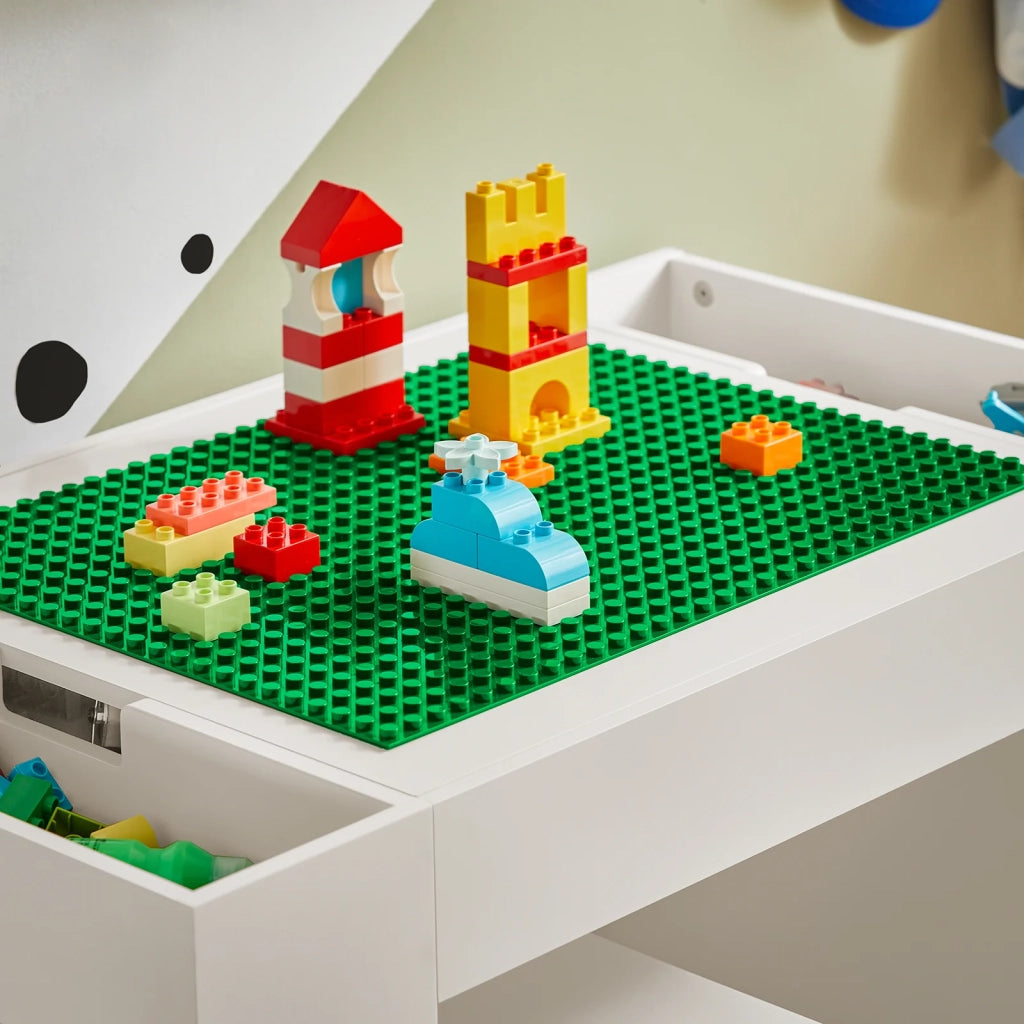 Tavolo Per Bambini Con 2 Sgabelli Set Mobili Per Bambini Tavolo Da Gioco Con Spazio Di Archiviazione 87x50x50 Cm KMB75-W SoBuy